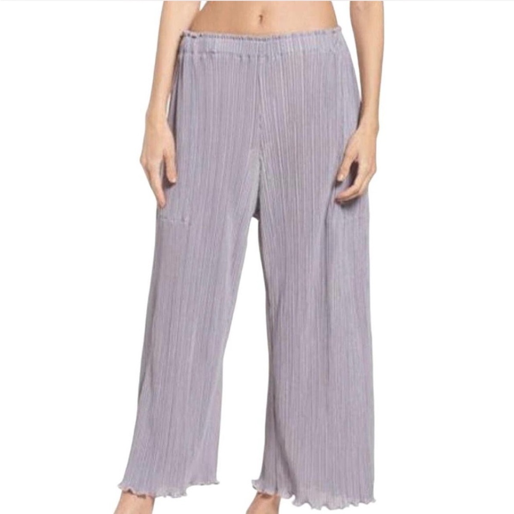Lacausa pull on purple pleated pant